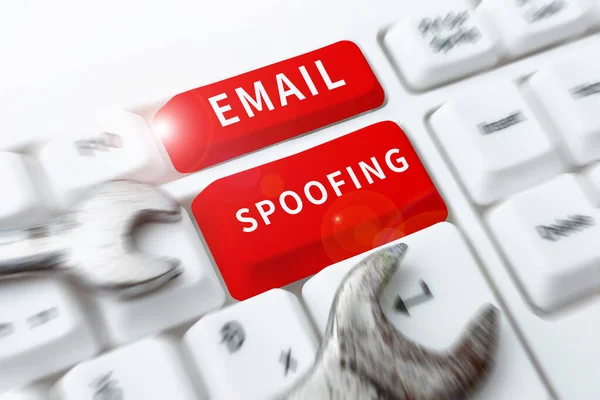 Inspiration Showing Sign Email Spoofing Word Secure Access Content Email — Stockfoto