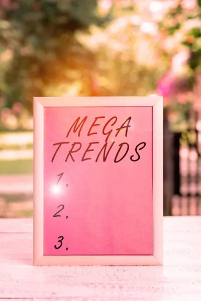 Conceptual Display Mega Trends Business Approach Powerful Phenomena Impacting Foundations — Foto de Stock