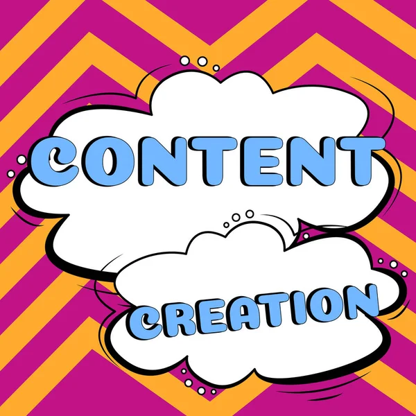 Conceptual Caption Content Creation Word Written Contribution Information Any Digital —  Fotos de Stock