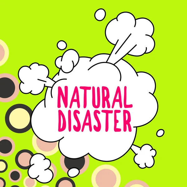 Texto Que Mostra Inspiração Desastre Natural Conceito Negócio Que Ocorre — Fotografia de Stock