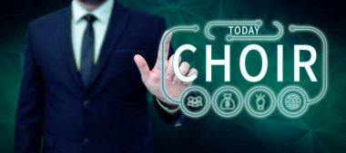 El yazısı korosu, iş konsepti bir grup şarkı söylemek için organize edildi.