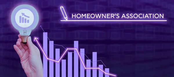Text caption presenting Homeowners Association, Business showcase Covers losses and damages to an individuals house