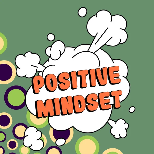 Conceptual Caption Positive Mindset Business Showcase Mental Emotional Attitude Focuses — Stockfoto
