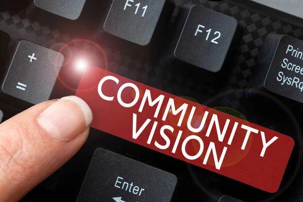 Text Sign Showing Community Vision Business Approach Neighborhood Association State — Zdjęcie stockowe