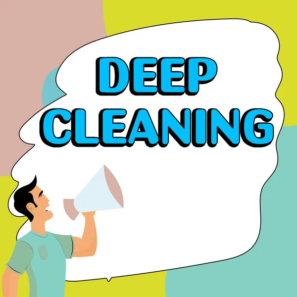 Ручная Надпись Deep Cleaning Business Showcase Act Thoroughly Removing Dirt — стоковое фото