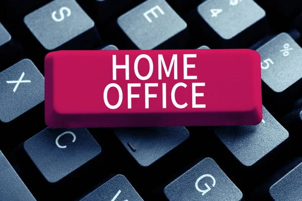 Text Caption Presenting Home Office Internet Concept Space Designated Persons — Stock Photo, Image