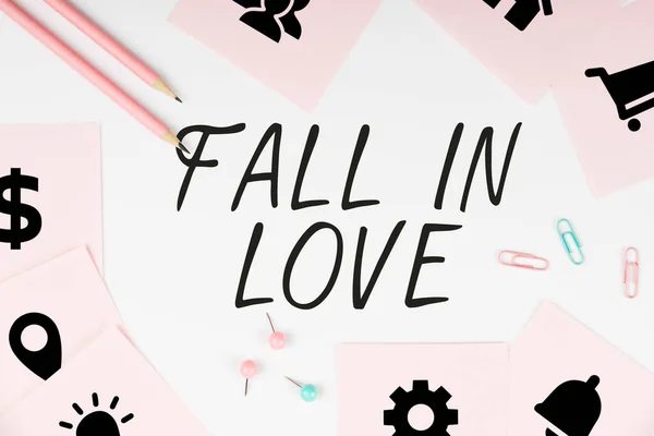 Conceptual Caption Fall Love Business Concept Charmed Captivated Someone — Foto de Stock