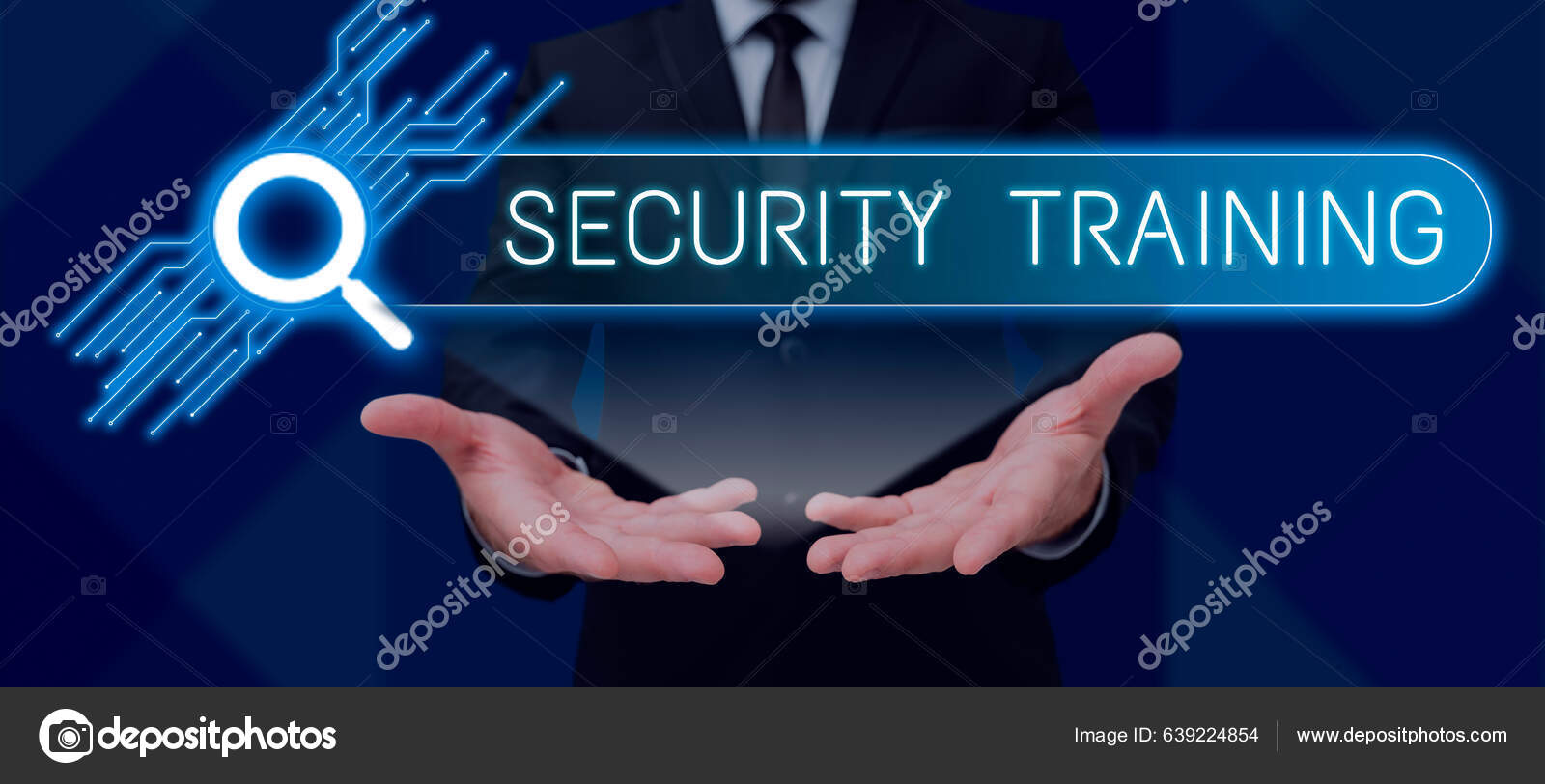 Sign Displaying Security Training Internet Concept Providing Security