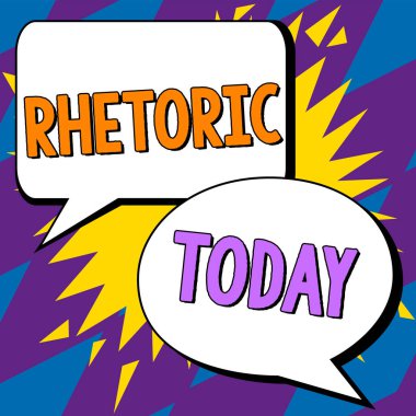 Conceptual caption Rhetoric, Internet Concept study of writing or speaking as mean of communication or persuasion