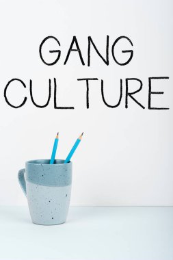 Inspiration showing sign Gang Culture, Word Written on particular organization of criminals or group of gangsters that follow ones habits