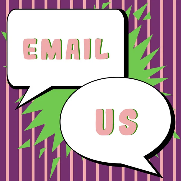 Znak Tekstowy Pokazujący Email Word Wpisany Wysyłanie Wiadomości Handlowych Grupy — Zdjęcie stockowe