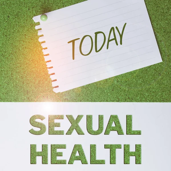 Writing displaying text Sexual Health, Business showcase Healthier body Satisfying Sexual life Positive relationships
