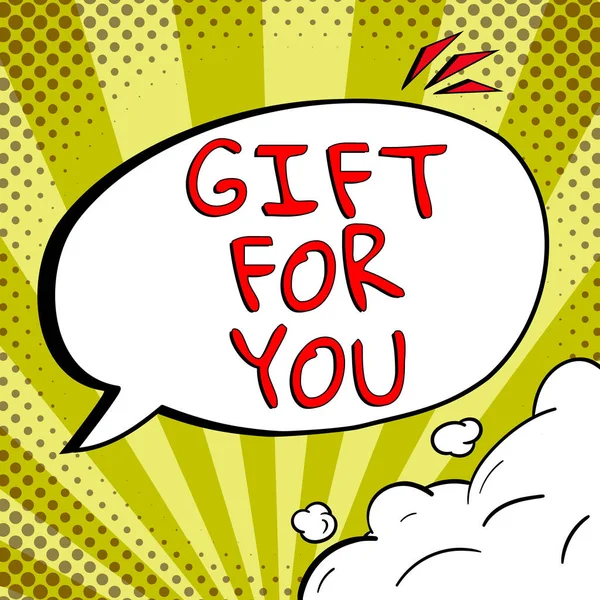 Text Showing Inspiration Gift You Word Receive Present Surprise Special — Photo