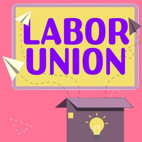 Handwriting Text Labor Union Word Written Rules Relating Rights Responsibilities — Stockfoto