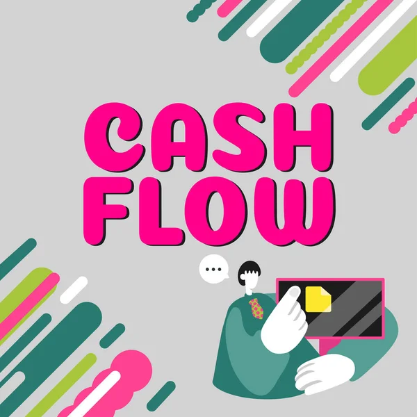 Handwriting Text Cash Flow Business Idea Movement Money Out Affecting — Stock fotografie
