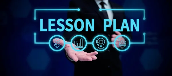 Conceptual Display Lesson Plan Business Overview Teachers Detailed Description Course —  Fotos de Stock