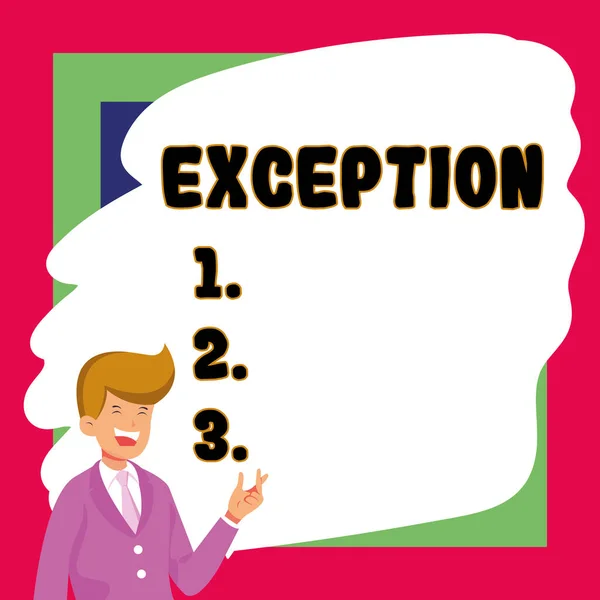 Conceptual Caption Exception Word Person Thing Excluded General Statement Rule — Stok fotoğraf