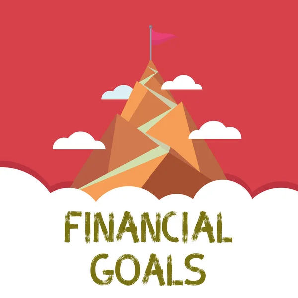 Pénzügyi Célok Megjelenítése Koncepcionális Fotópályázatok Amelyeket Általában Konkrét Jövőbeli Pénzügyi — Stock Fotó