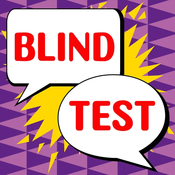 Konceptuální Titulek Slepý Test Koncepce Znamená Společenské Angažmá Osobou Kterou — Stock fotografie