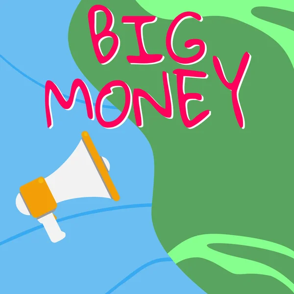 Conceptual Caption Big Money Internet Concept Pertaining Lot Ernings Job — Fotografia de Stock