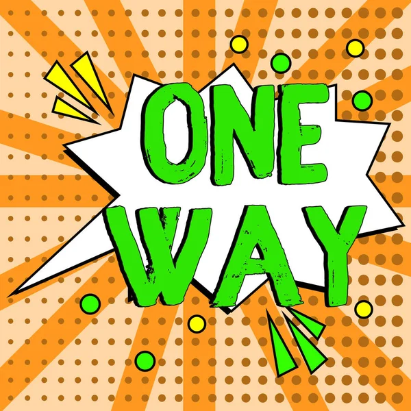 Podpis Koncepcyjny One Way Word Only Direction Znak Ulicy Traffic — Zdjęcie stockowe