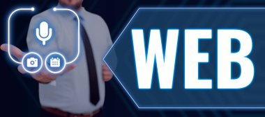 Web, Internet 'i gösteren metin işareti Özel biçimlendirilmiş belgeleri destekleyen bir internet sunucu sistemi kavramı