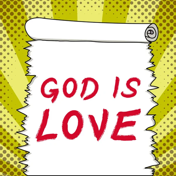 Text sign showing God Is Love, Business showcase Believing in Jesus having faith religious thoughts Christianity