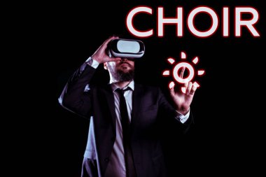 Kavramsal manşet korosu, kavramsal kavram şarkı söylemek için organize olmuş bir grup demek.