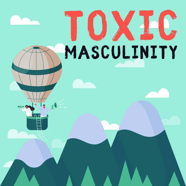 Text Zeigt Inspiration Toxic Masculinity Business Showcase Beschreibt Enge Repressive — Stockfoto