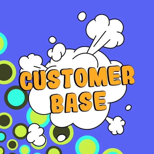Firmi Visualizzazione Della Base Cliente Idea Affari Incoraggia Clienti Acquistare — Foto Stock