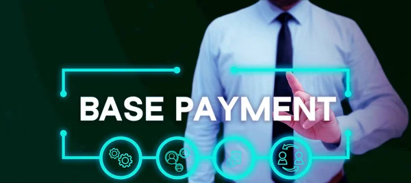 Conceptual Display Base Payment Internet Concept Amount Pay Standard Work — Foto Stock