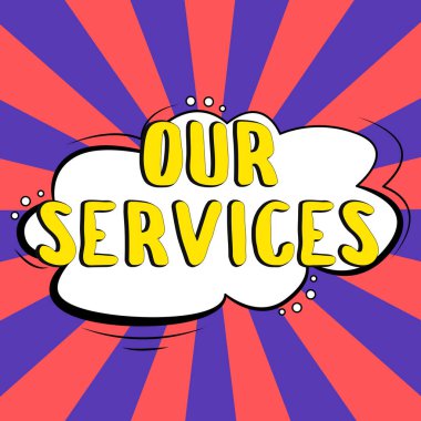 Hizmetimize ilham veren metni, kavramsal fotoğrafı elle tutulamayan ürünlere hizmet etmenin mesleğini veya işlevini gösteren metin