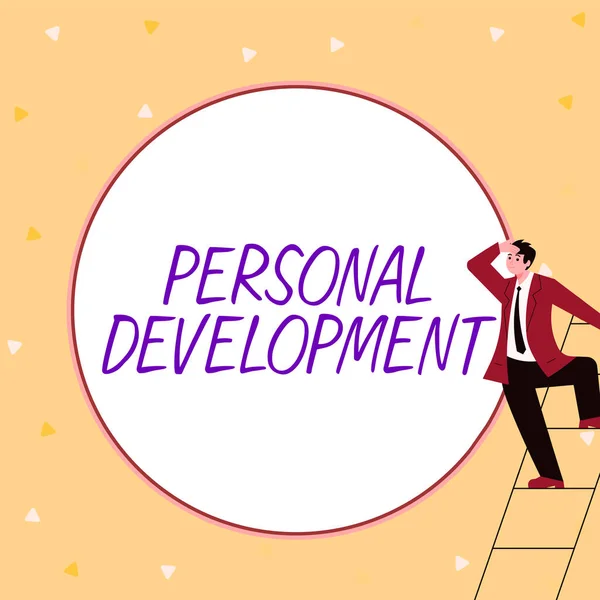 Conceptual Display Personal Development Business Overview Process Improving Oneself Activities — Foto Stock