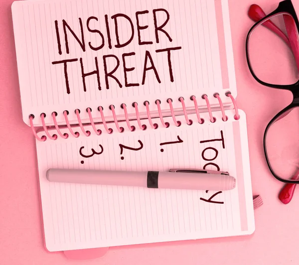 Conceptual Display Insider Threat Business Idea Security Threat Originates Organization — Foto de Stock