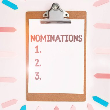 Kavramsal başlık adaylıkları, internet kavramı birini iş veya pozisyon için resmi olarak önerme eylemi