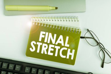 Metin gösterimi yazılıyor Son Esneme, İş Fikri Son Bacak Yuvarlak Son Sahne Finali Sonucu