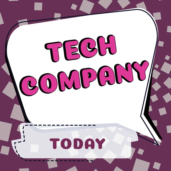 Conceptual Caption Tech Company Word Company Invents Innovates Solutions Produce — Stockfoto