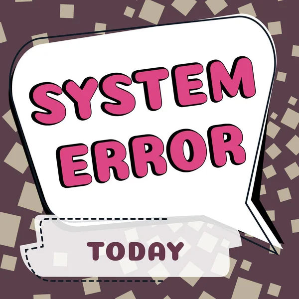 Handwriting Text System Error Business Approach Technological Failure Software Collapse — Stockfoto