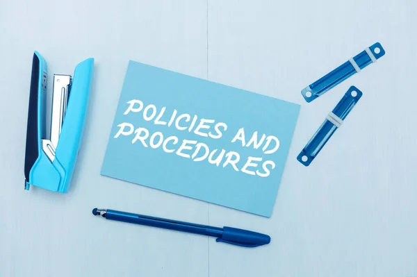 Text Caption Presenting Policies Procedures Word List Rules Defines Customer — Stock Photo, Image