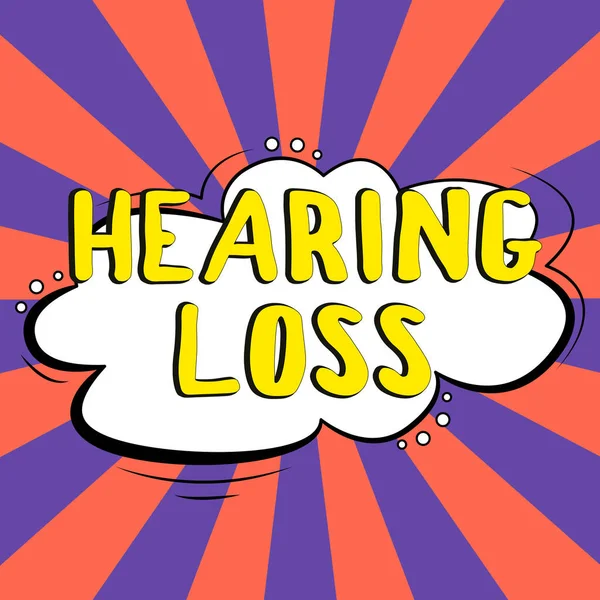 Bildunterschrift Hörverlust Word Ist Teilweise Oder Völlige Unfähigkeit Laute Normal — Stockfoto