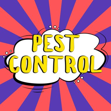 Conceptual caption Pest Control, Business showcase Killing destructive insects that attacks crops and livestock