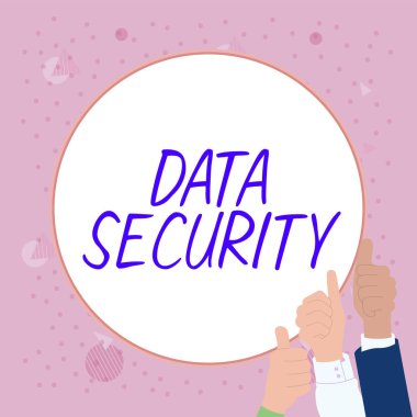 Text showing inspiration Data Security, Conceptual photo Confidentiality Disk Encryption Backups Password Shielding