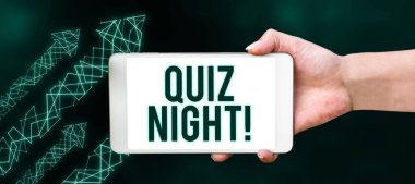 Bireyler arasındaki metin Quiz Night, Business idea akşam test bilgisi yarışması yazılıyor