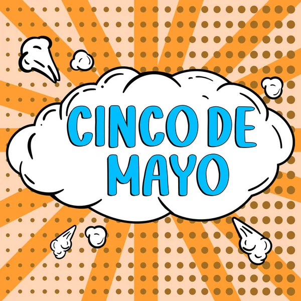 Text Caption Presenting Cinco Mayo Conceptual Photo Mexican American Celebration — Stock fotografie