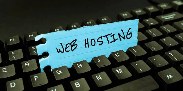Hand writing sign Web Hosting, Business idea The activity of providing storage space and access for websites