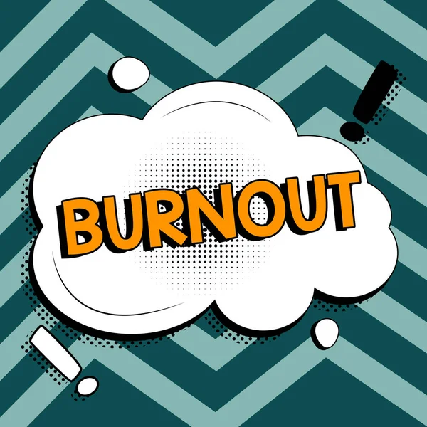 Conceptuele Bijschrift Burnout Business Idee Gevoel Van Fysieke Emotionele Uitputting — Stockfoto