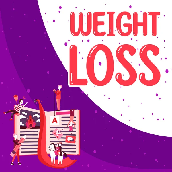 Text Showing Inspiration Weight Loss Internet Concept Decrease Body Fluid — Stock fotografie