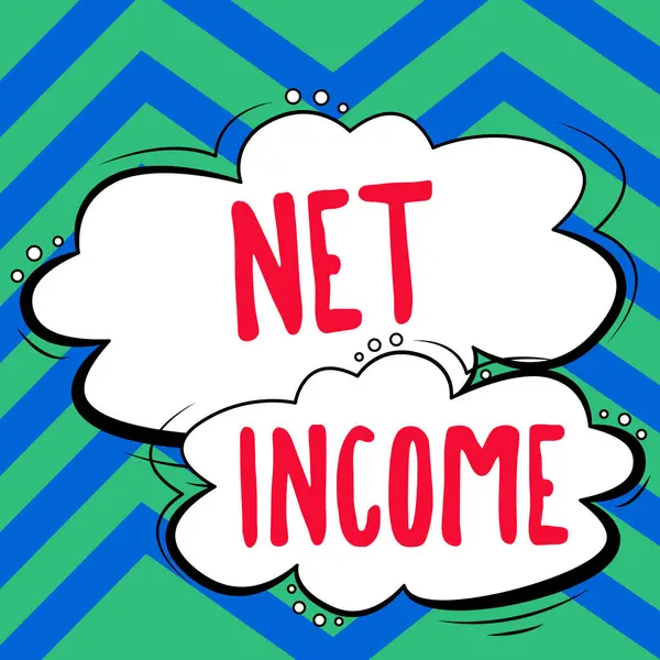 Conceptual Caption Net Income Internet Concept Gross Income Remaining All — Stock Fotó