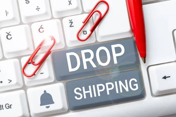 Inspiration Showing Sign Drop Shipping Conceptual Photo Send Goods Manufacturer — Stock fotografie