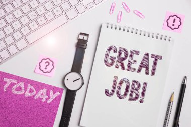 Büyük İş, İnternet Konsepti sunan metin başlığı birini çok iyi yaptığı bir şey için överek kullandı